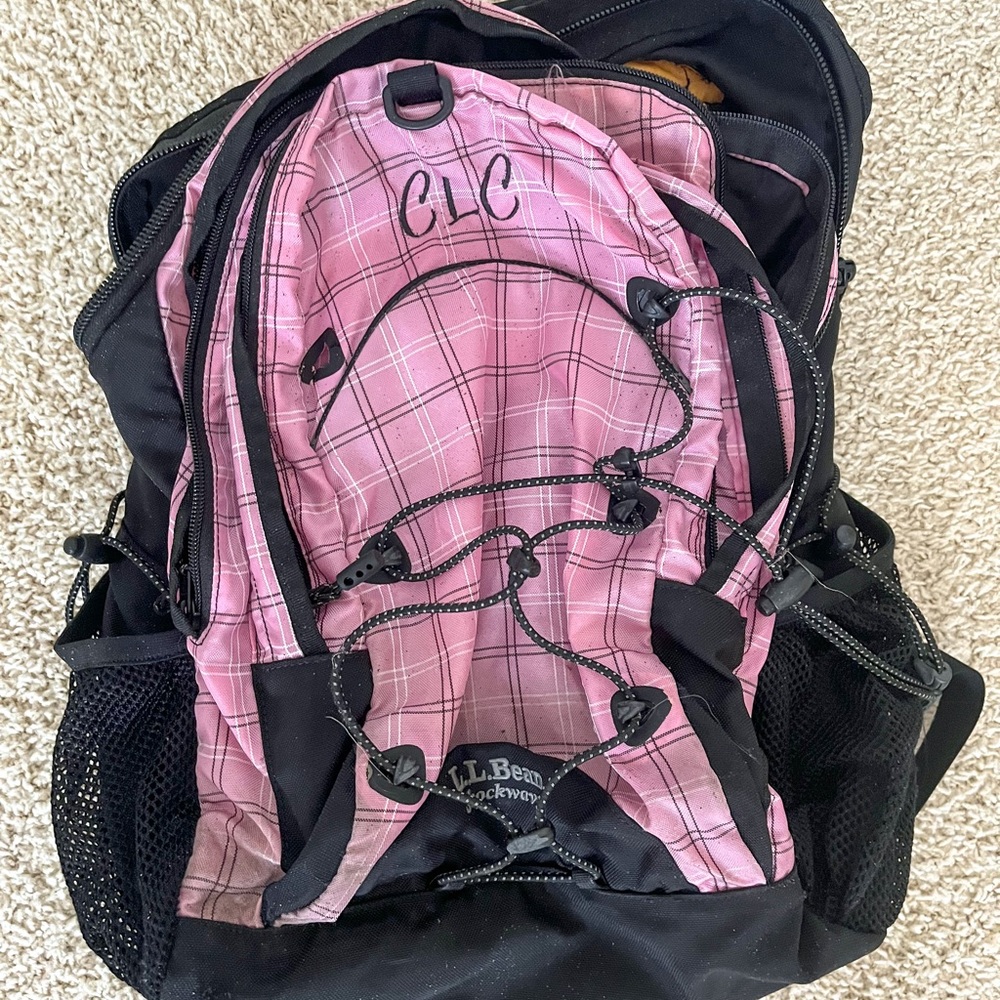 L.L. Bean Pink and Black Women's Backpack